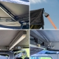 Preview: Markise Aluminium 180° Grau