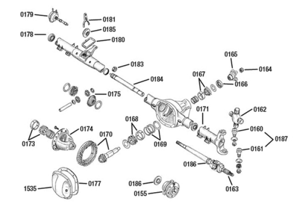 Kardanflansch - Set Dana 30 8 - Loch