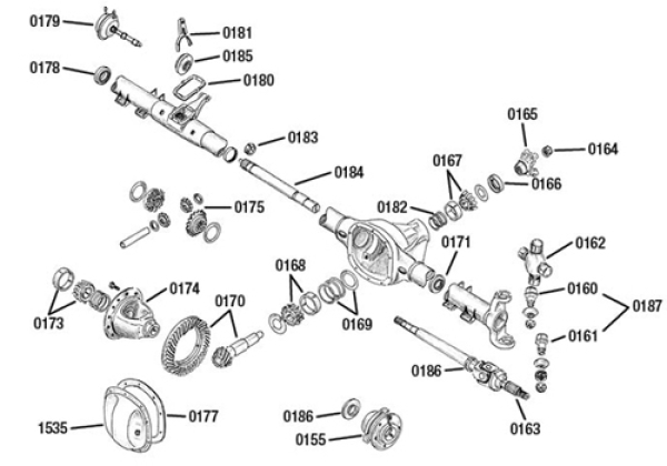 Kegelradlager - Set aussen Dana 30