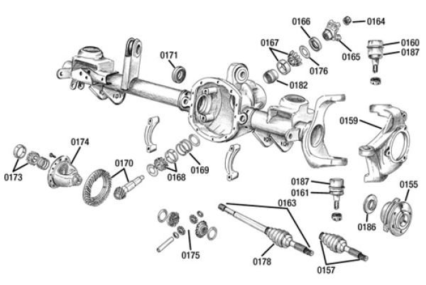 Differentialkorb Dana 30 für 3:73 - 4:88 Ratio mit Differential