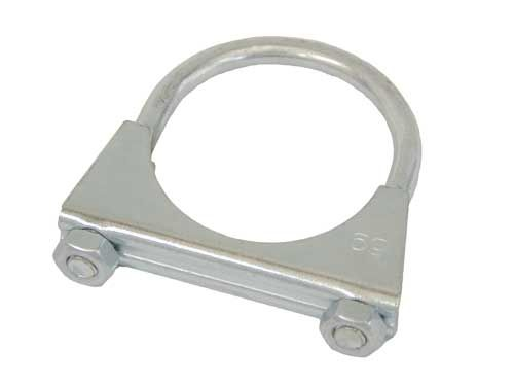 Auspuff-Bügelschelle Stahl, M10  Ø 3" = Ø 76 mm