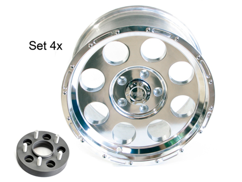 ASP Alloys Alufelgen Set 1422 poliert 9 x 17 +16 mit TÜV