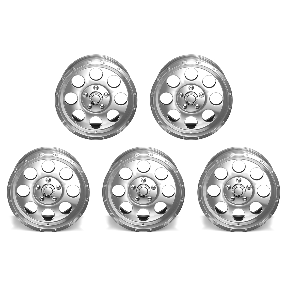 ASP Alloys Alufelgen Set 1422 poliert 9x17 ET -16 mit TÜV-Gutachten