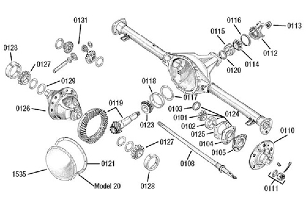 Lagerhalter Dana 44 aussen