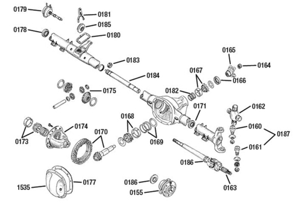 Kegelradlager - Set aussen Dana 30